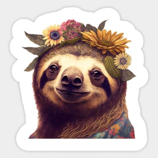 Hippy Hippie Sloth Sticker